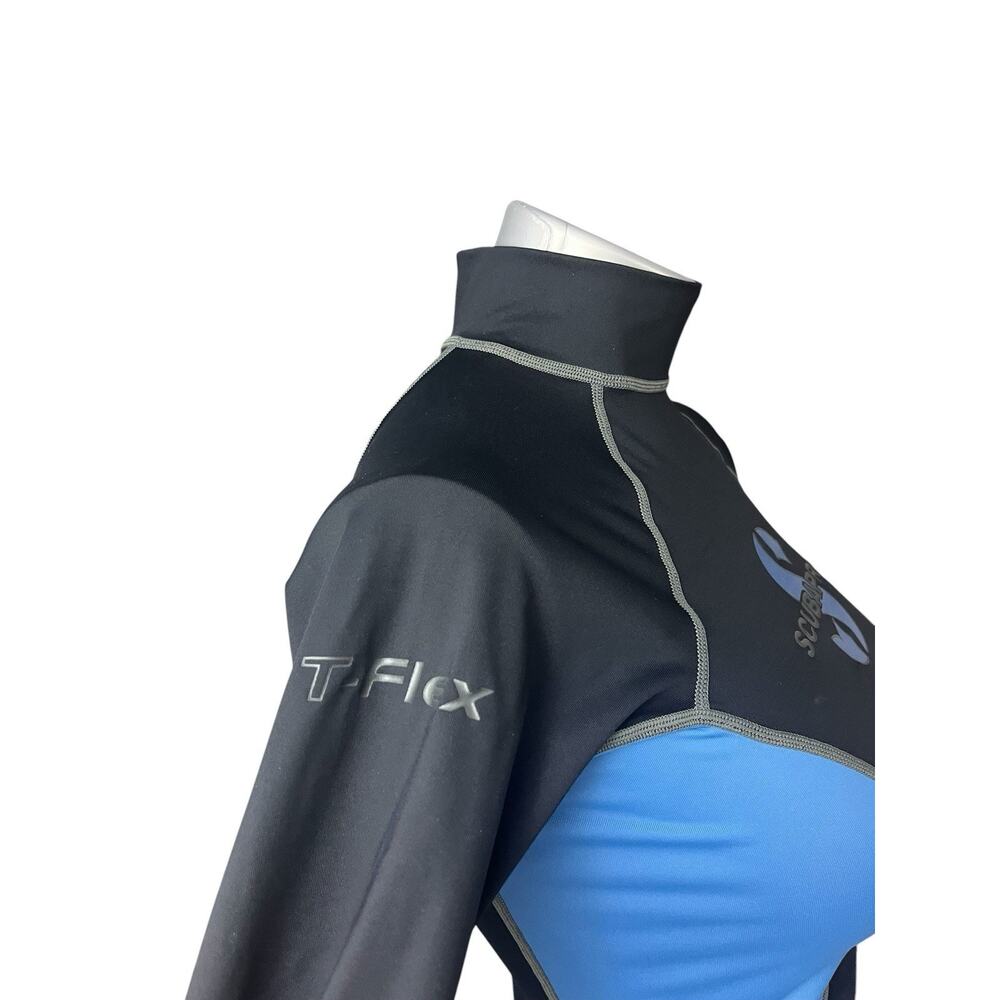 ScubaPro T-Flex Long Sleeve Rashguard Women Blue Black Medium Long Sleeve - Picture 3 of 6